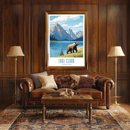 Lake Clark National Park Poster Vintage Travel Print