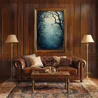 Mysterious Forest Scene Artistry Wall Decor Abstract Artistic Poster
