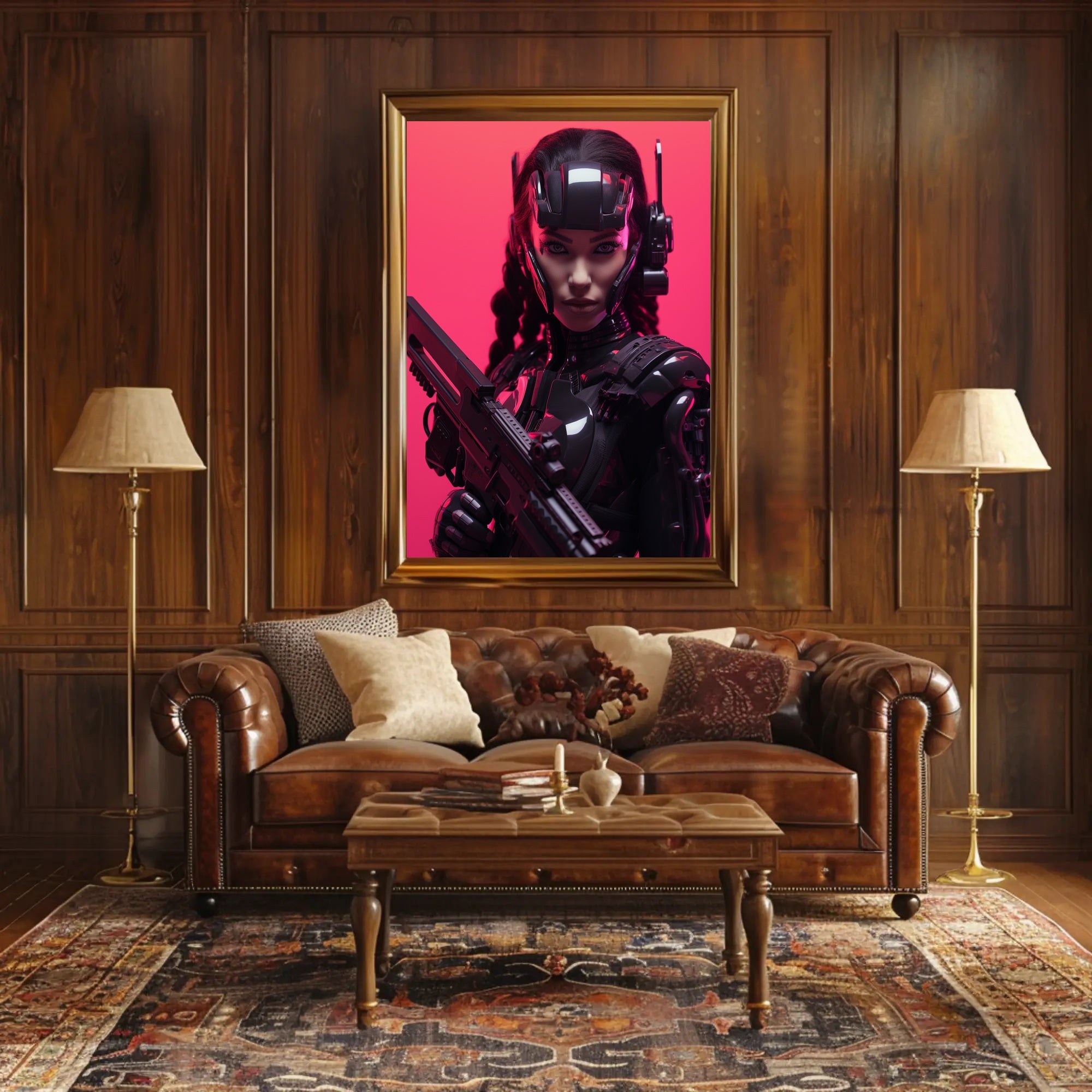 Cybernetic Warrior Poster PosterGoat