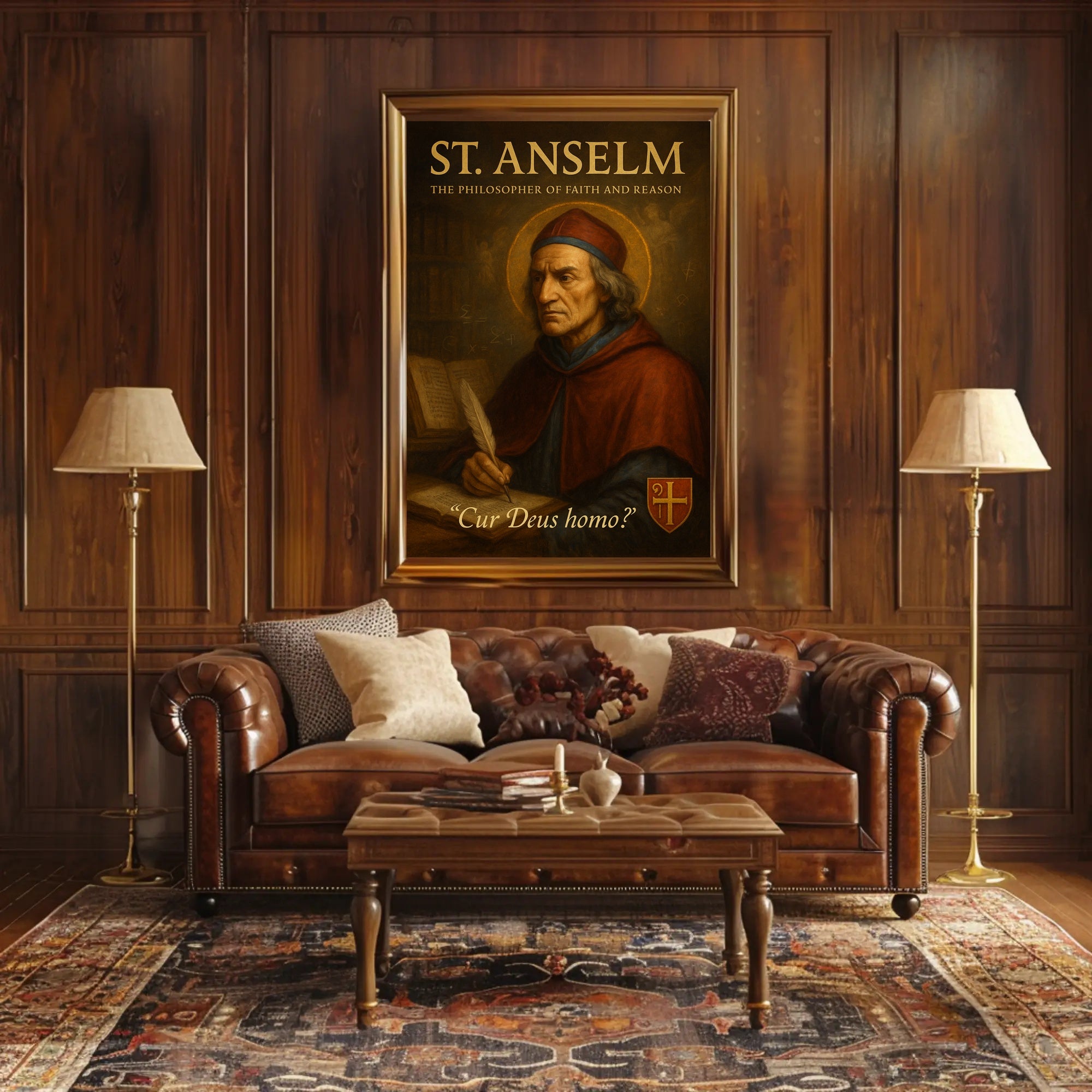 St. Anselm Scholar Portrait: Cultural Heritage Poster PosterGoat