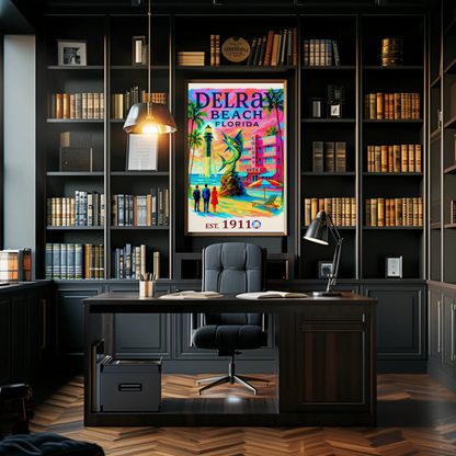 Delray Beach Florida Colony Hotel Lighthouse Travel Poster