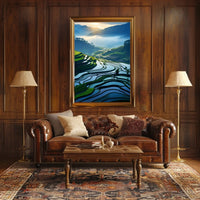 Serene Terraced Landscapes Poster