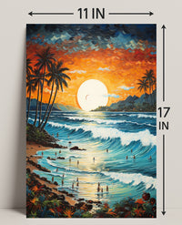 Vibrant Sunset Beach Poster
