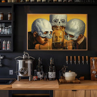 Surreal Identity Art with Skulls and Jars - Artistic Poster