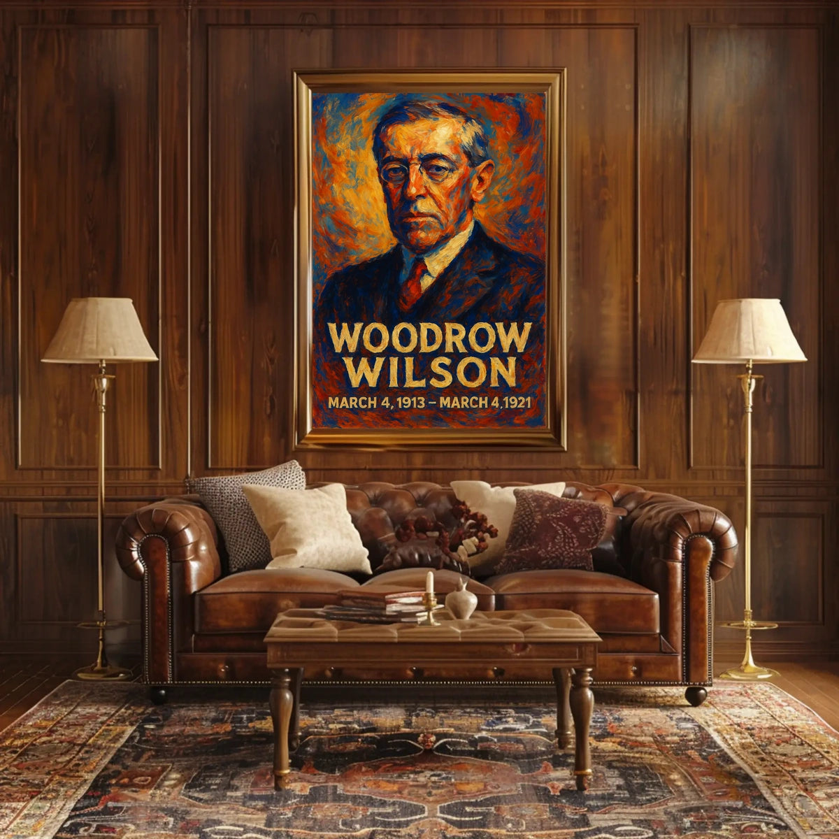 Woodrow Wilson Presidential Portrait Poster