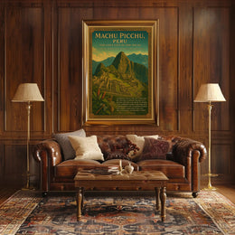 Machu Picchu Vintage Lost City Travel Poster