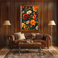 Vibrant Floral Symphony William Morris Art Poster