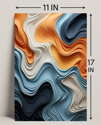 Abstract Waves Of Color Abstract Poster PosterGoat