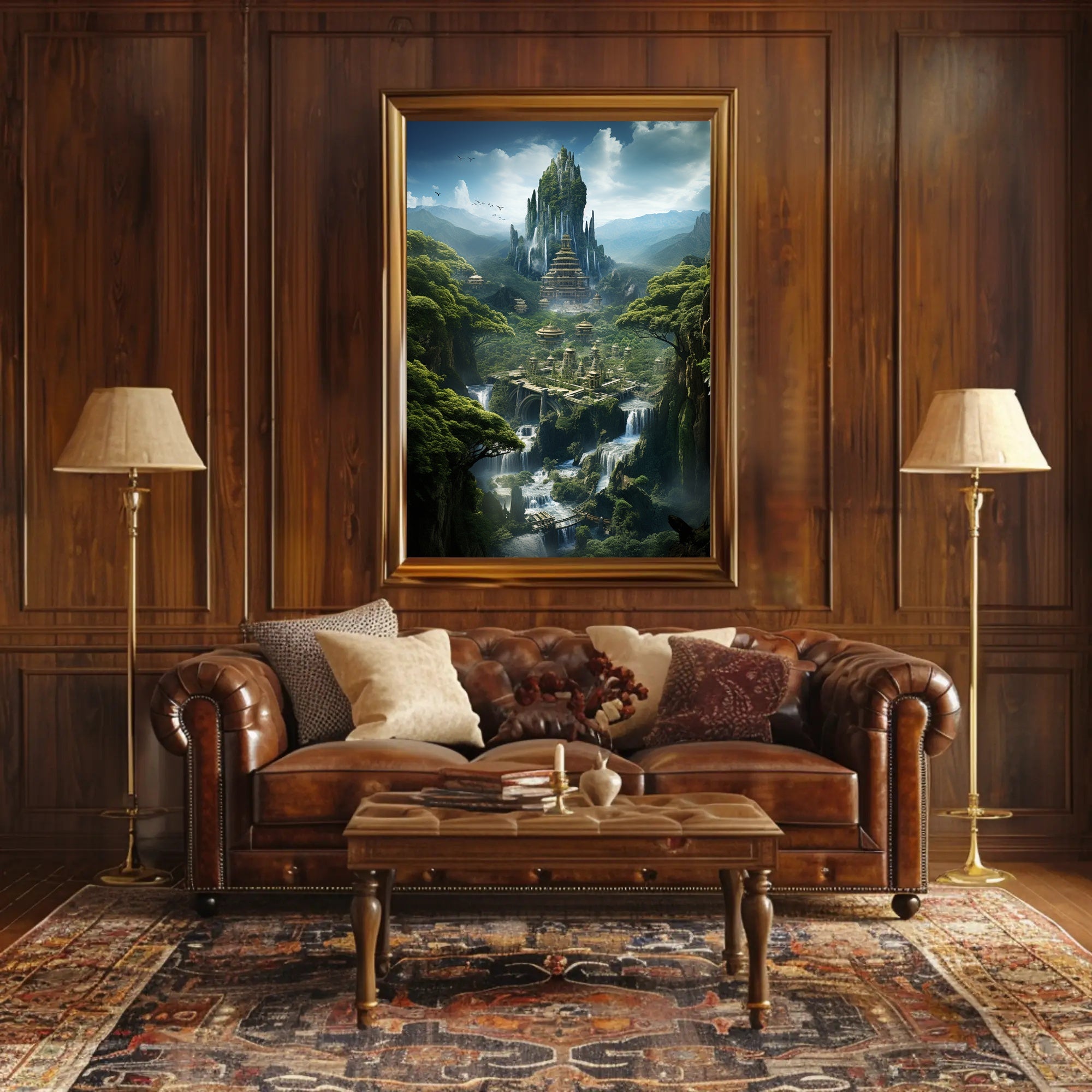 Enchanted Mountain City Poster