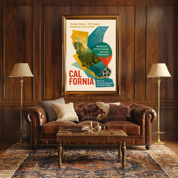 California Golden State Wall Art Print PosterGoat