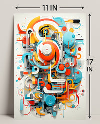 Abstract Geometric Symphony Abstract Poster PosterGoat