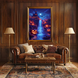 Halloween Manor: Gothic Nightfall Fantasy or Mythology Poster