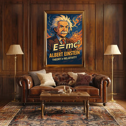 Einstein Relativity Cosmic Curious Minds Poster