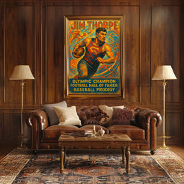 Celebrating a Sports Legend Jim Thorpe Poster