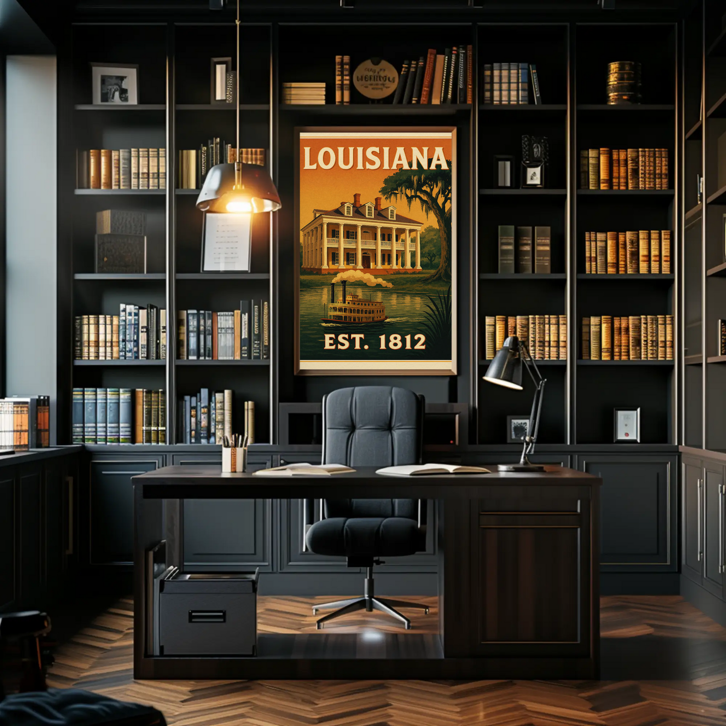Louisiana Plantation Steamboat Bayou Southern Poster