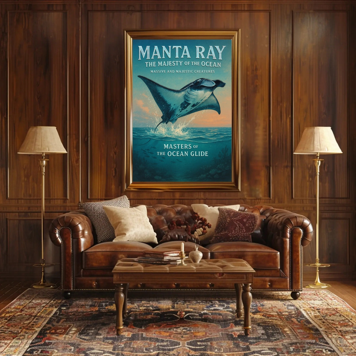Manta Ray Majesty Animal Poster