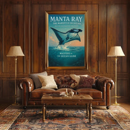 Manta Ray Majesty Animal Poster