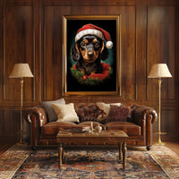 Dachshund Holiday Cheer Christmas Dog Breed Poster