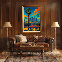 Los Angeles California Pop Wall Art Poster