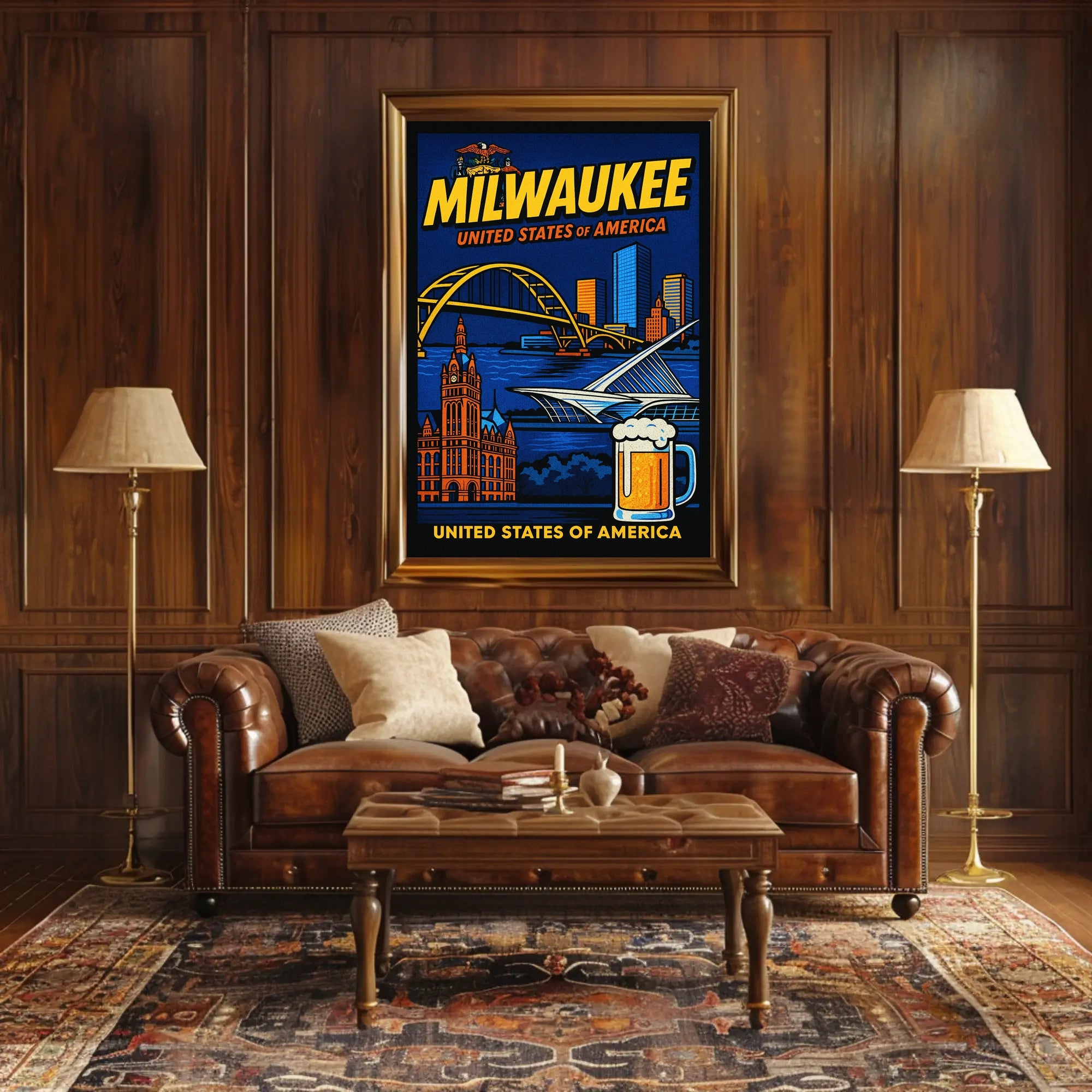 Milwaukee Landmarks Poster PosterGoat