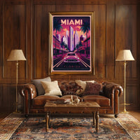 Miami Retro Vibes Poster