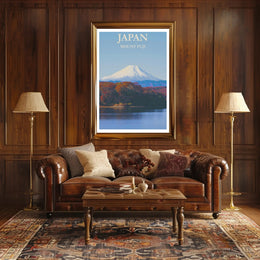 Mount Fuji Autumn Scene Cultural or Heritage Poster