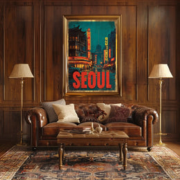 Seoul Nightscape Poster