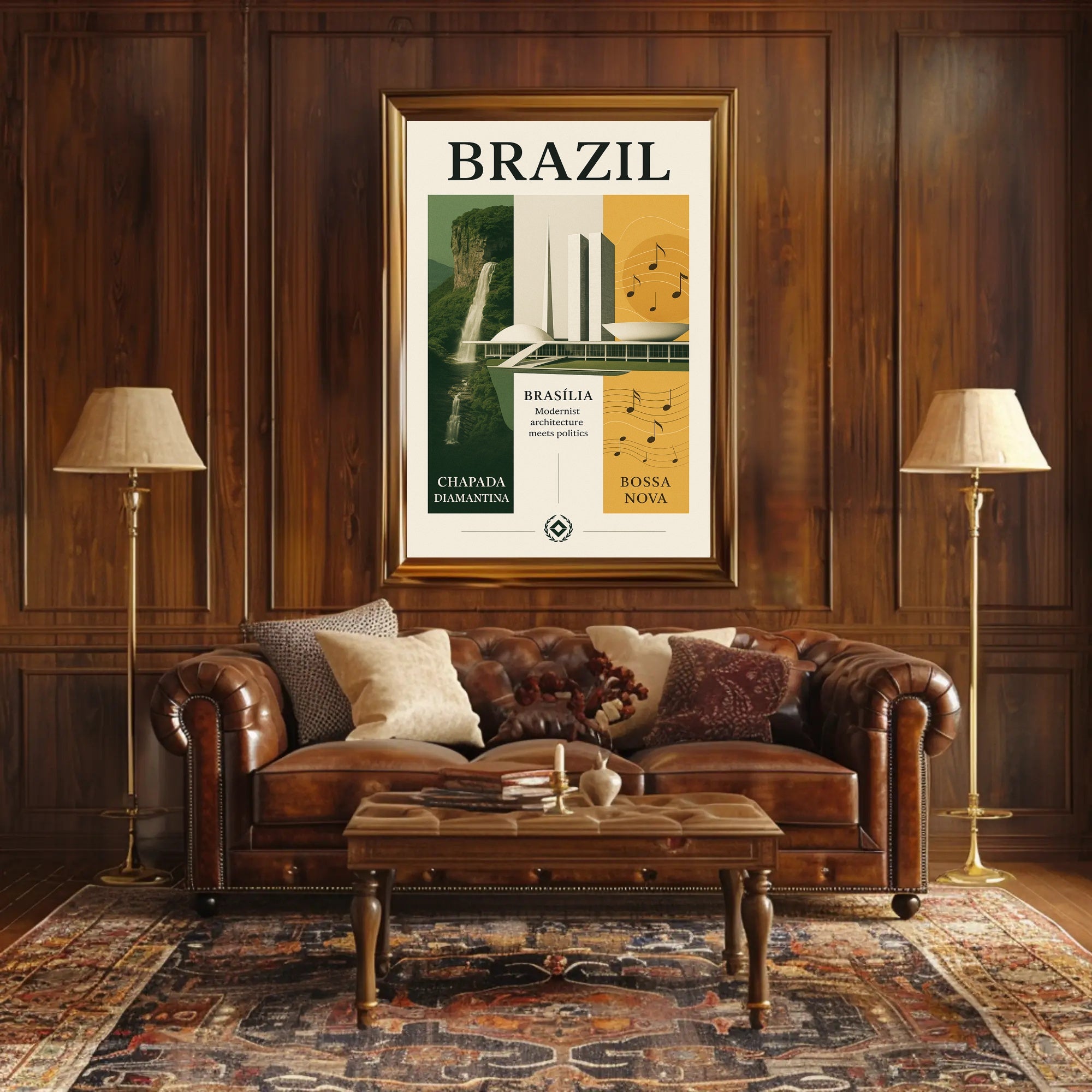 Brazil Modernist Harmony Poster PosterGoat