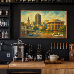 Gabon Cityscape Poster