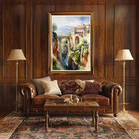 Serene Cliffside Retreat Poster PosterGoat