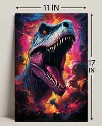 Roaring Prehistoric Fury Poster PosterGoat