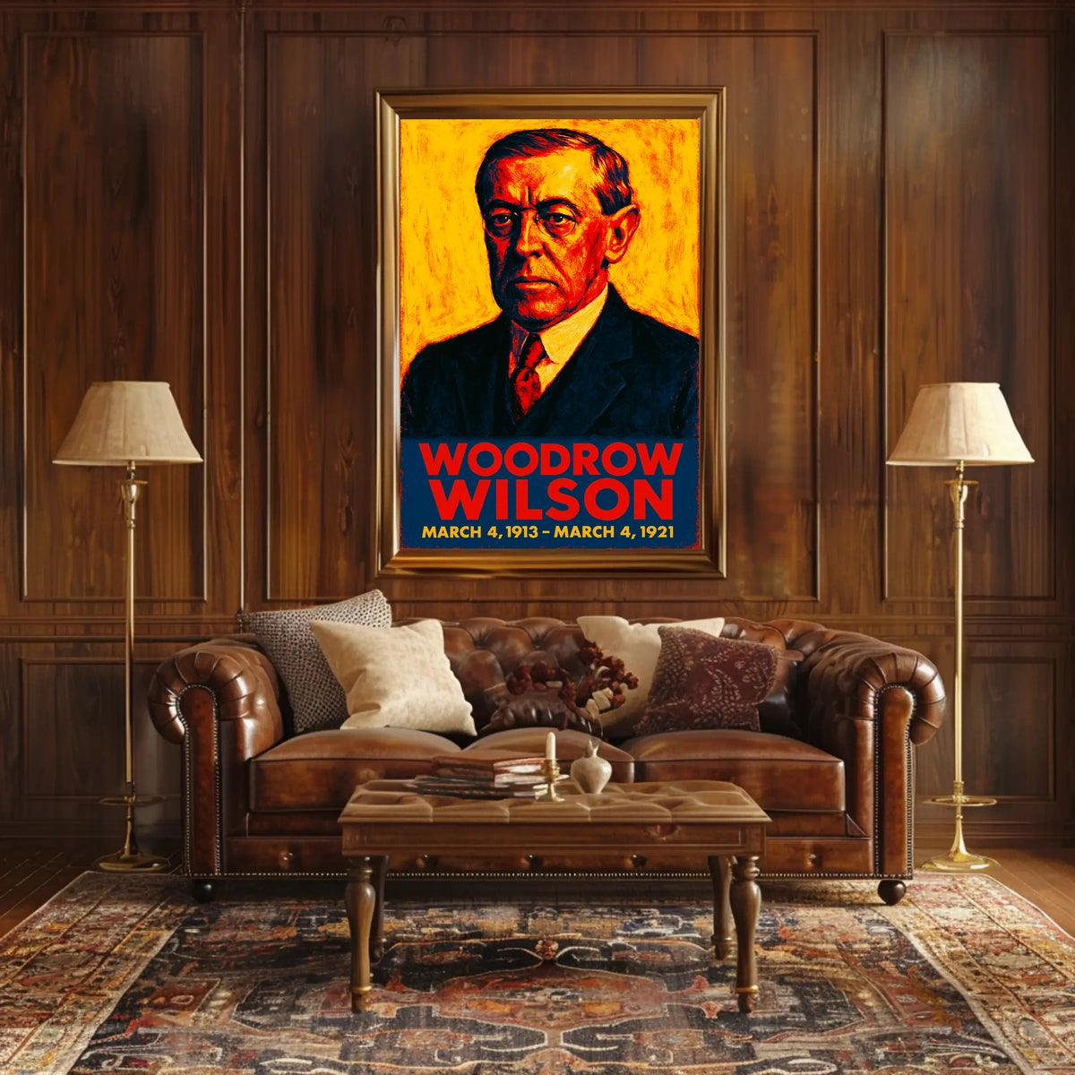 Woodrow Wilson Presidential Term Poster
