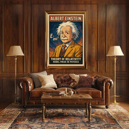 Einstein Relativity Vintage Scholarly Poster