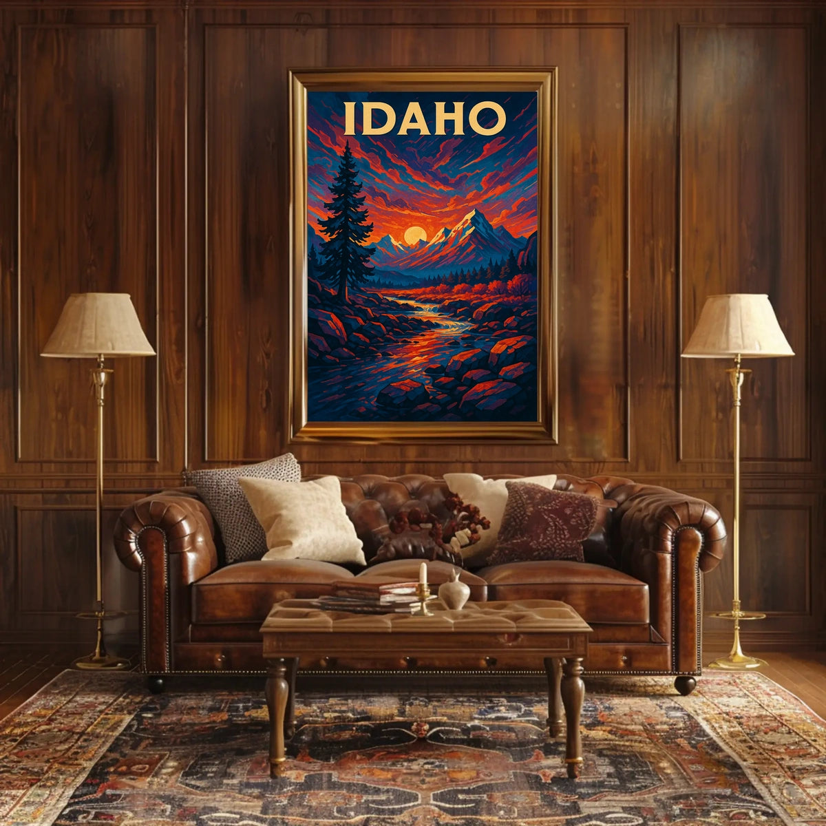 Idaho Sunset Landscape Poster