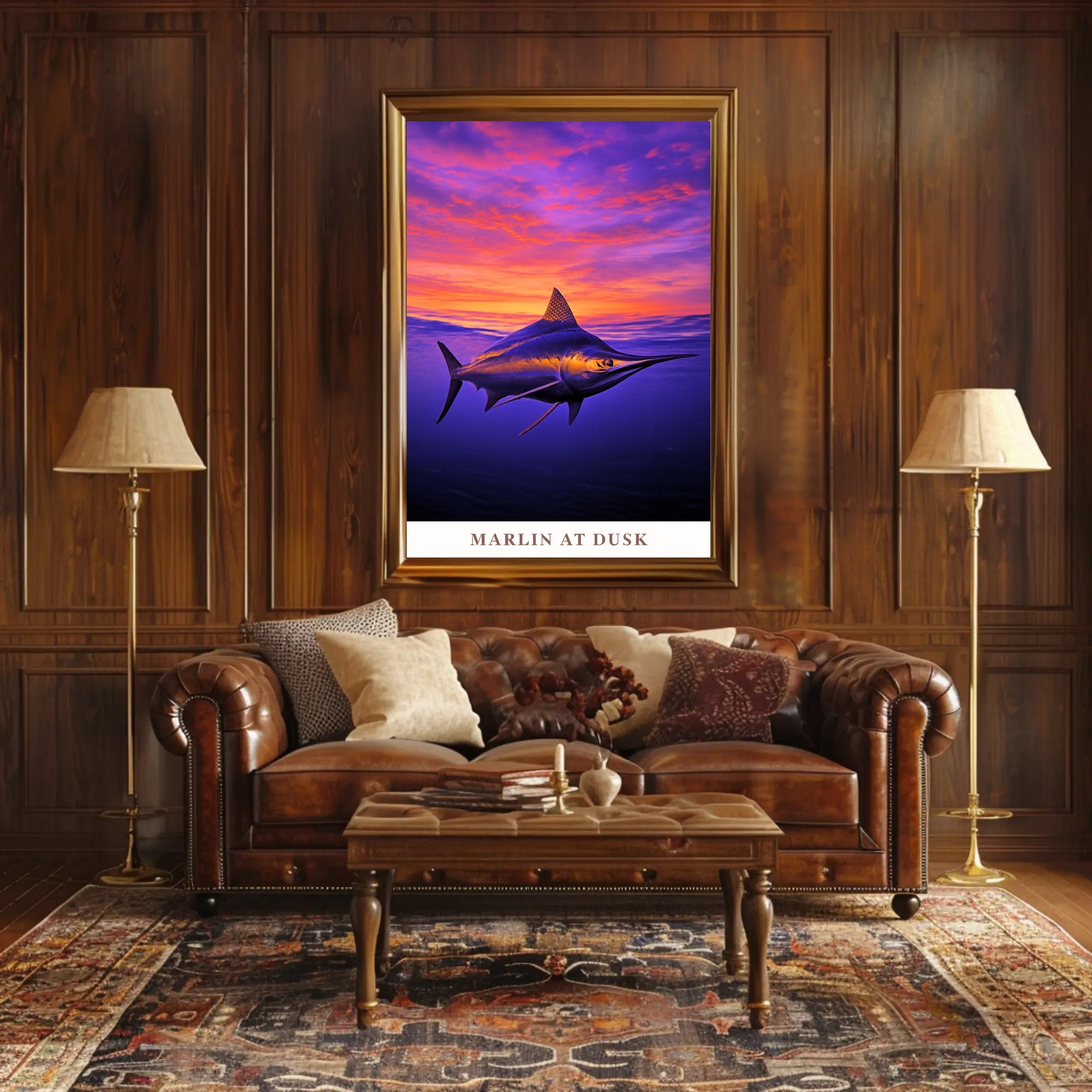 Marlin at Dusk Poster PosterGoat