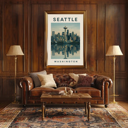 Seattle Skyline Poster