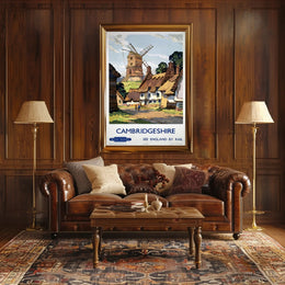 Vintage Cambridgeshire Travel Poster: See England by Rail PosterGoat