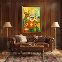 North Pole Selfie Santa Christmas Poster