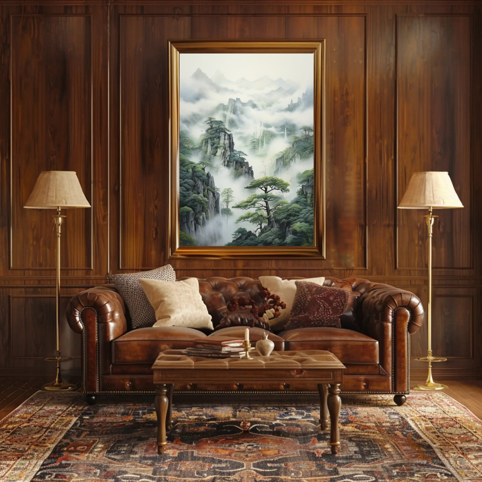 Serene East Asian Landscape Wall Art - Artistic Poster