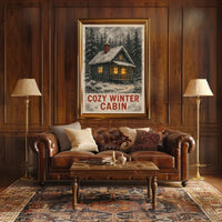 Cozy Winter Cabin Poster