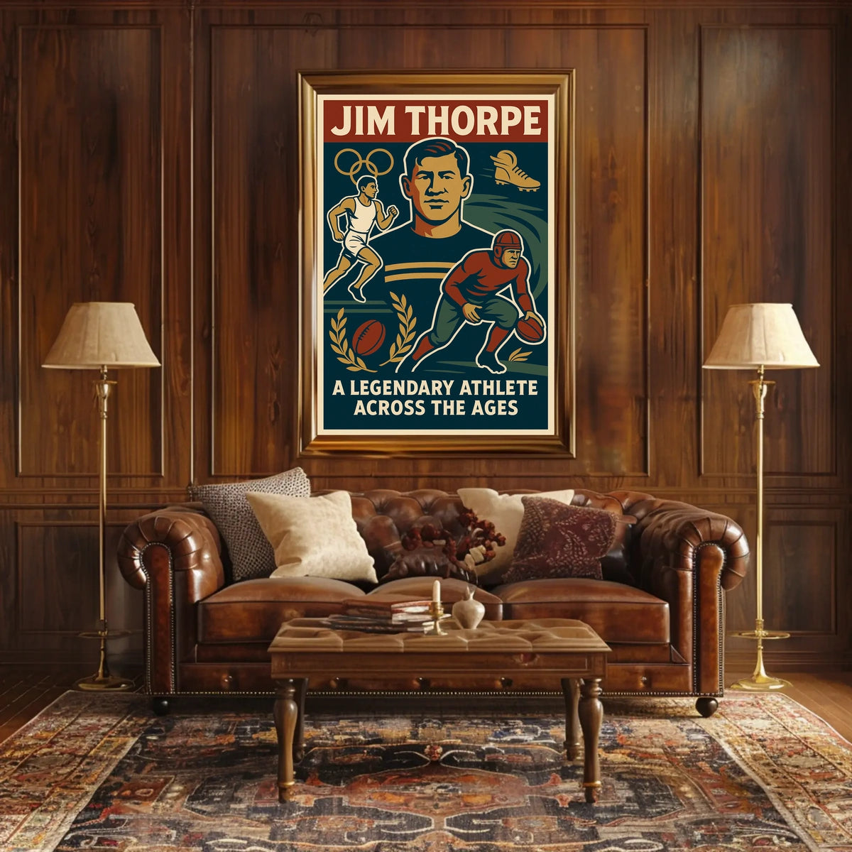 Celebrating a Sports Icon Jim Thorpe Poster