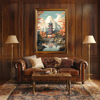 Tranquil Pagoda In Autumn Poster