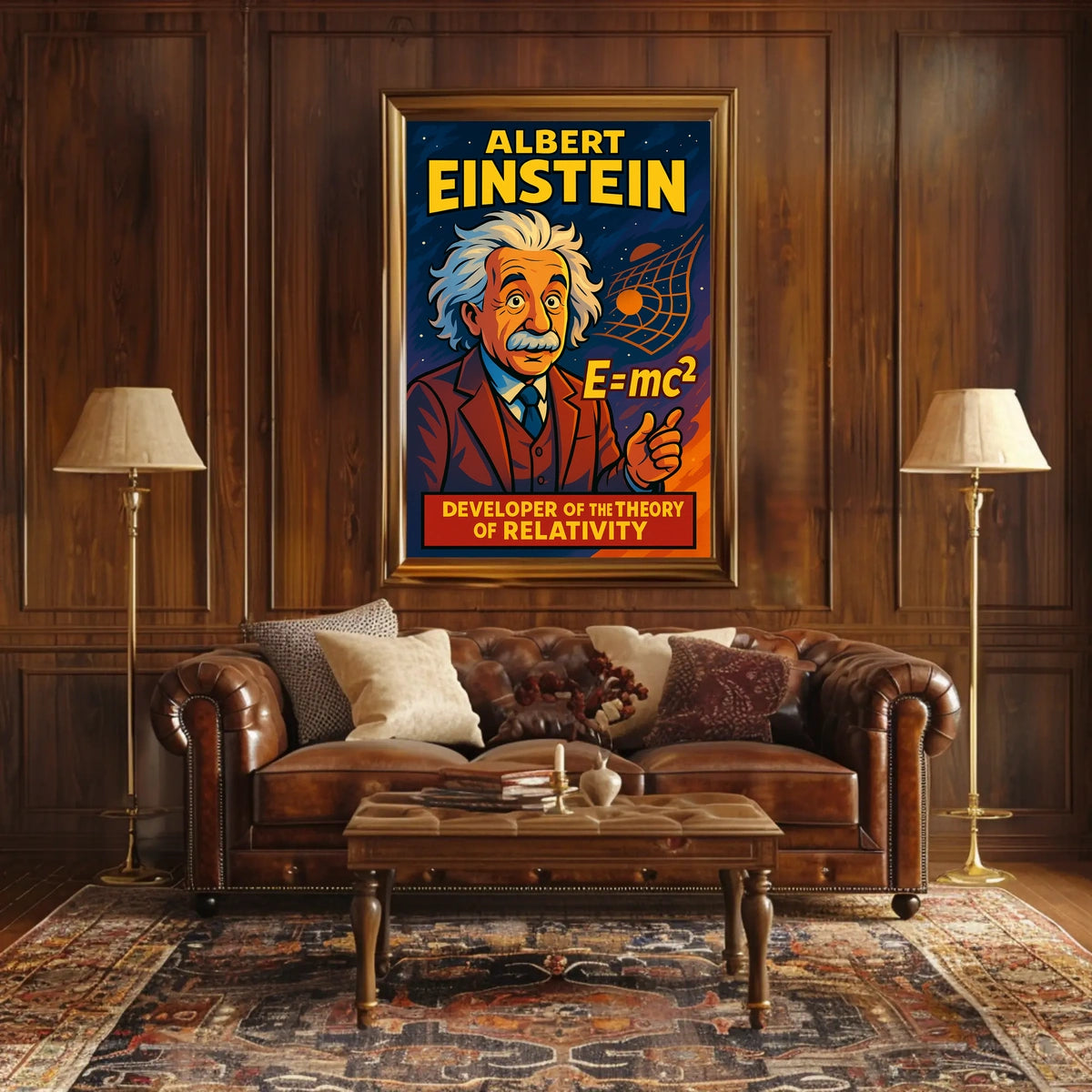 Albert Einstein Vintage Relativity Theory Scientific Collectors Inspiration Timeless Iconic Poster