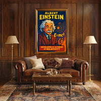 Albert Einstein Vintage Relativity Theory Scientific Collectors Inspiration Timeless Iconic Poster
