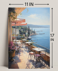 Seaside Terrace Escape Poster