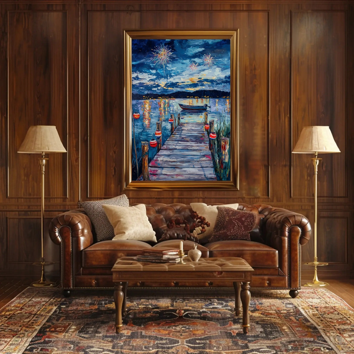 peaceful lakeside Poster