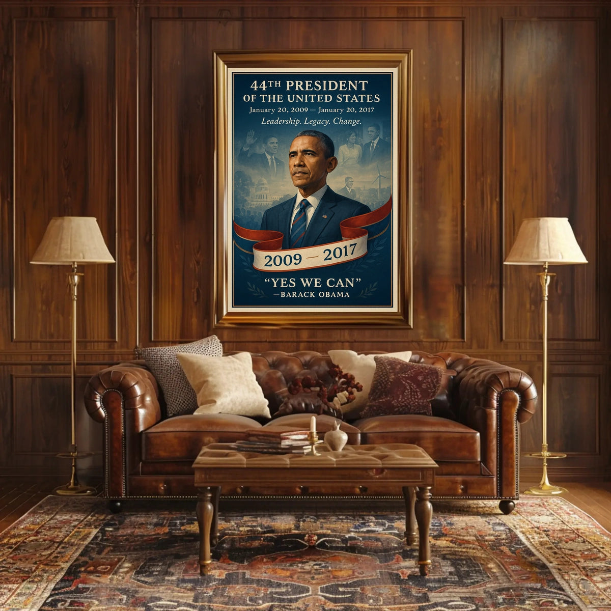 Barack Obama Leadership Change Presidency Poster