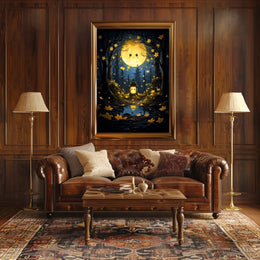 Enchanted Moonlit Forest Poster