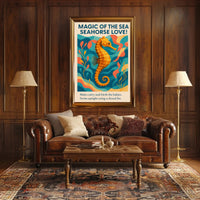 Magic of the Sea Seahorse Love Poster