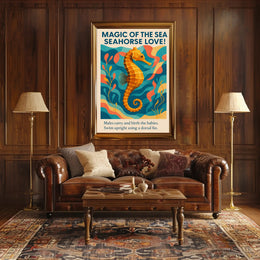Magic of the Sea Seahorse Love Poster